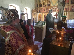 Епископ Вениамин отслужил Литургию на архиерейском подворье Вауловский скит Рыбинской епархии