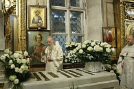 В день памяти Святейшего Патриарха Алексия II митрополит Каширский Феогност возглавил раннюю Литургию в Богоявленском соборе