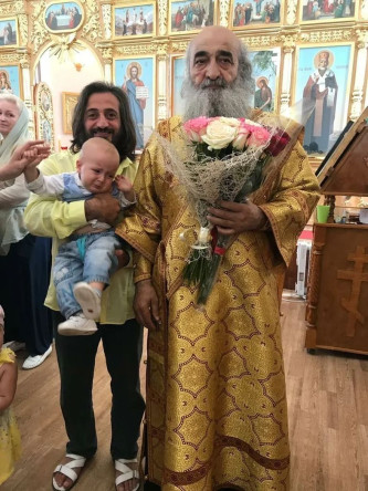 На крестинах с архидиаконом Илиодором