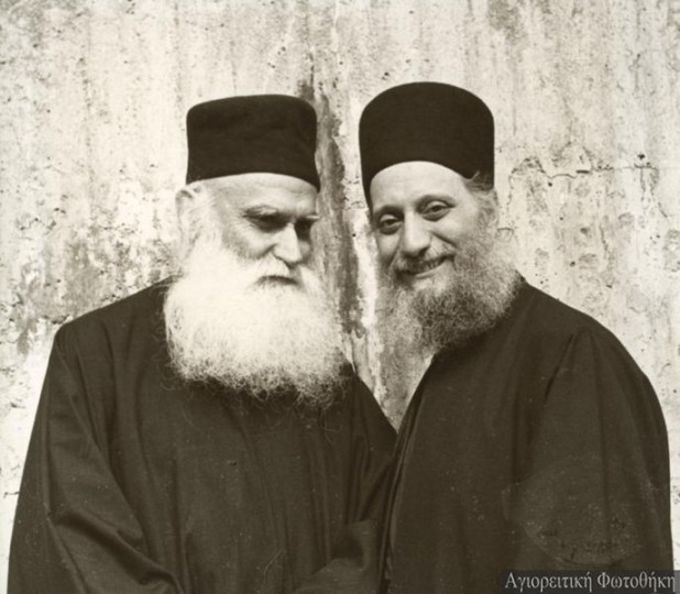 Схиархимандрит Эмилиан (Вафидис) с о. Ефремом Катунакским