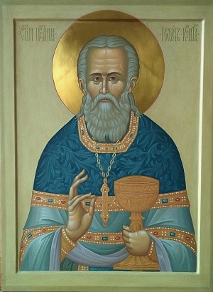 В Артемиево-Веркольском монастыре Архангельской епархии появилась написанная на народные деньги икона прав. Иоанна Кронштадтского