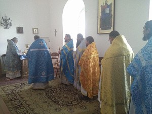 Епископ Калачевский и Палласовский Иоанн совершил Литургию в Кременском Свято-Вознесенском мужском монастыре в праздник явления «Августовской» иконы Божией Матери