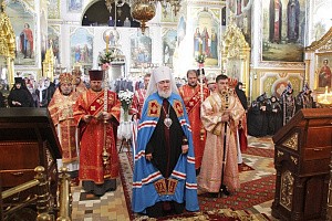 Митрополит Варфоломей совершил Литургию в Корецком монастыре 