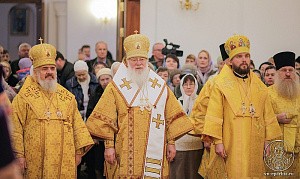 В Свято-Духовом монастыре г. Боровичи Новгородской епархии совершена архиерейская Литургия