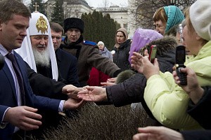 В день памяти благоверного князя Даниила Московского Святейший Патриарх Кирилл совершил Литургию Преждеосвященных Даров в Даниловом ставропигиальном монастыре