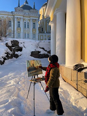 «Рождественский пленэр» прошел в Ниловой пустыни Тверской епархии
