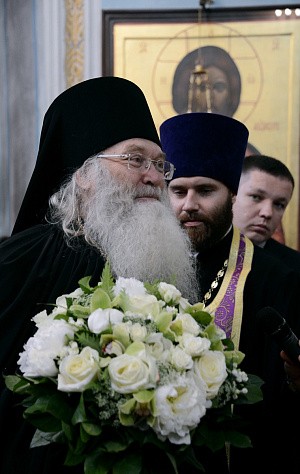 Патриаршее поздравление наместнику Заиконоспасского ставропигиального монастыря архимандриту Петру (Афанасьеву) с 75-летием со дня рождения