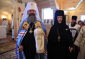 Митрополит Кирилл освятил первый храм Боголюбского монастыря Екатеринбургской митрополии и возвел в сан игумении монахиню Питириму (Лисицыну) 