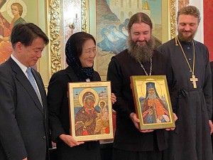 В Раифском монастыре Казанской епархии освятили икону равноапостольного Николая Японского, написанную женой посла Японии в РФ 