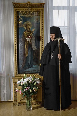Святейший Патриарх Кирилл поздравил настоятельницу Покровского Хотькова монастыря игумению Олимпиаду (Баранову) с 40-летием монашеского пострига