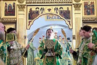 В день памяти преподобного Ефрема Новоторжского митрополит Тверской Амвросий совершил Литургию в Новоторжском Борисоглебском монастыре 