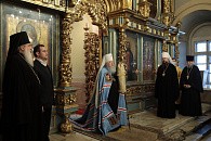 В день 55-летия архиерейской хиротонии митрополит Ювеналий совершил Литургию в Новодевичьем монастыре