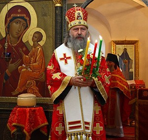 Архиепископ Сергиево-Посадский Феогност в понедельник Светлой седмицы совершил Литургию в Стефано-Махрищском монастыре