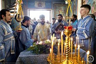 В праздник Благовещения Пресвятой Богородицы епископ Бахчисарайский Каллиник совершил Литургию в Георгиевском монастыре в Крыму
