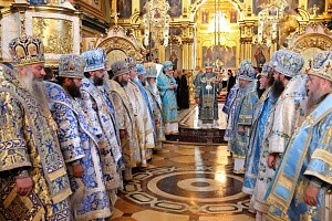 Блаженнейший митрополит Онуфрий совершил праздничное богослужение в Почаевской лавре