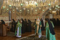 Председатель Синодального отдела по монастырям и монашеству совершил Литургию в Казанской Амвросиевской пустыни в селе Шамордино