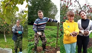 Добровольцы Марфо-Мариинской обители милосердия продолжают помогать скиту в селе Каменки