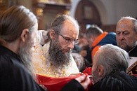 Братия и паломники Ляденского монастыря Борисовской епархии поздравили настоятеля обители иеромонаха Лавра (Будича) с 50-летием со дня рождения