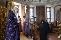 Председатель Синодального отдела по монастырям и монашеству передал Патриаршее поздравление настоятельнице Аносиной обители с 30-летием монашеского пострига