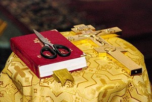 Епископ Дмитровский Феофилакт совершил в Андреевском монастыре  монашеский постриг