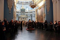 В четверг первой седмицы Великого поста епископ Серпуховской Роман совершил повечерие с чтением Великого канона прп. Андрея Критского в Воскресенском Ново-Иерусалимском монастыре