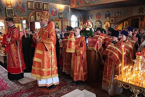 Епископ Владимир совершил Литургию в Свято-Пантелеимоновом монастыре с. Безруково Новокузнецкой епархии в день его престольного праздника