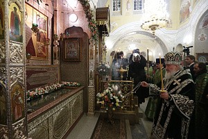 Патриарх Кирилл совершил Всенощное бдение в Оптиной пустыни  в канун празднования Собора старцев Оптинских 