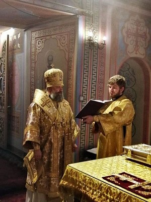 Епископ Питирим совершил Литургию в Николо-Чернеевском монастыре