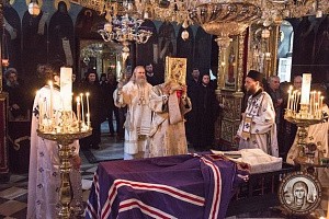 Архиепископ Феогност возглавил на Афоне чин погребения игумена Свято-Пантелеимонова монастыря схиархимандрита Иеремии (Алехина)