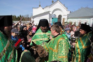 В Спасо-Преображенском монастыре г. Рославля встретили праздник Входа Господня в Иерусалим