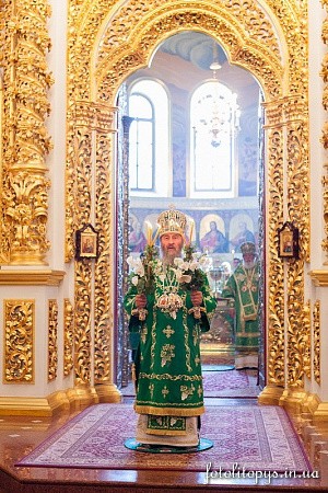 В день памяти преподобного Онуфрия Великого Местоблюститель Киевской митрополичьей кафедры совершил Литургию в Киево-Печерской лавре