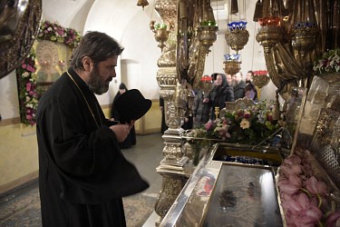 Визит архиереев Албанской Православной Церкви, 2017 год. В составе делегации – митрополит Иоанн (Пелуши), с марта 2025 года – Блаженнейший Архиепископ Тиранский и всей Албании
