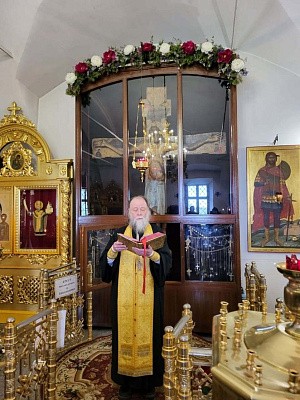 Ученик старца Софрония (Сахарова) начальник скита Всех святых в Валаамском монастыре схиигумен Серафим (Покровский) приехал в Годеново поклониться великой святыне Ученик старца Софрония (Сахарова) начальник скита Всех святых в Валаамском монастыре схиигумен Серафим (Покровский) приехал в Годеново поклониться великой святыне